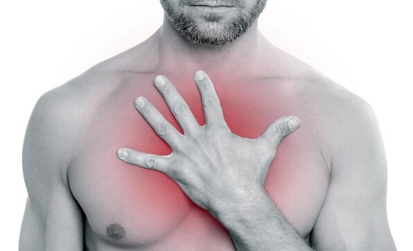 Valu rinnus rindkere osteokondroosi korral